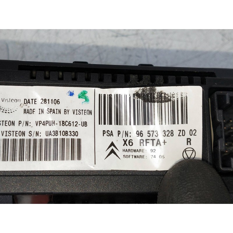Recambio de mando calefaccion / aire acondicionado para citroen c6 2.7 v6 hdi fap cat (uhz / dt17ted4) referencia OEM IAM 965733
