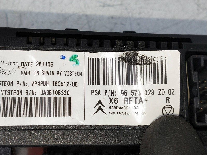 Recambio de mando calefaccion / aire acondicionado para citroen c6 2.7 v6 hdi fap cat (uhz / dt17ted4) referencia OEM IAM 965733