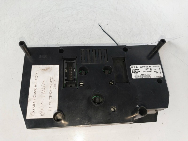 Recambio de mando calefaccion / aire acondicionado para citroen xsara picasso 1.6 hdi 90 sx top referencia OEM IAM 96514030XT F0