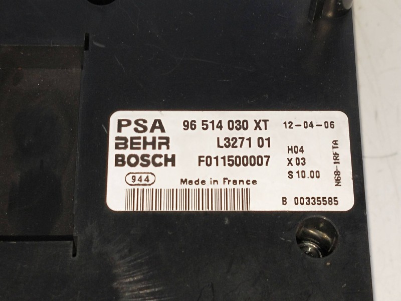 Recambio de mando calefaccion / aire acondicionado para citroen xsara picasso 1.6 hdi 90 sx top referencia OEM IAM 96514030XT F0