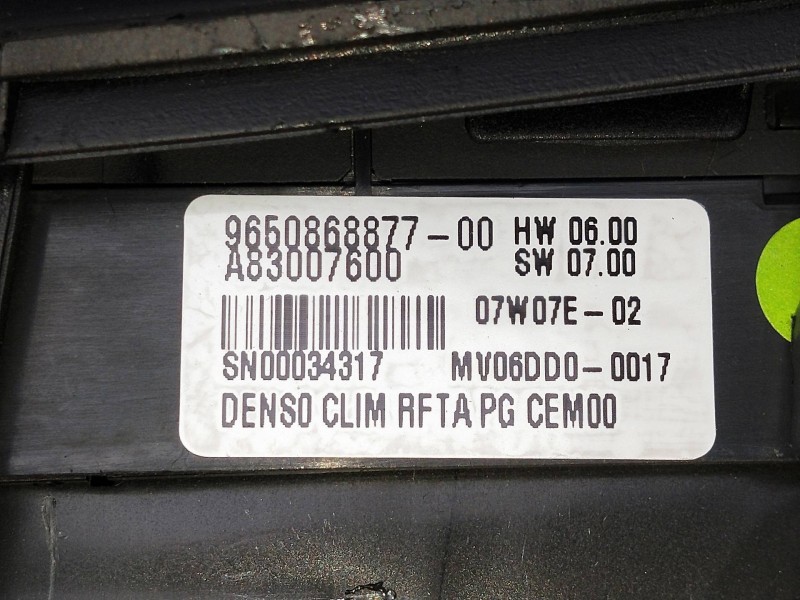 Recambio de mando calefaccion / aire acondicionado para citroen c4 picasso sx referencia OEM IAM 966086887700 A83007600 