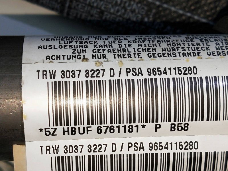 Recambio de airbag cortina delantero izquierdo para citroen c4 picasso avatar referencia OEM IAM 30373227D  