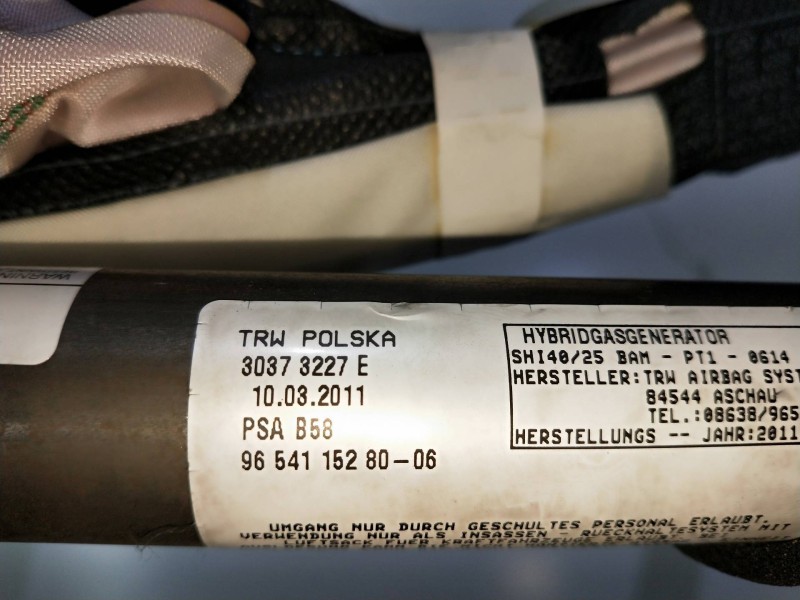 Recambio de airbag cortina delantero izquierdo para citroen c4 grand picasso millenium referencia OEM IAM 30373227E  