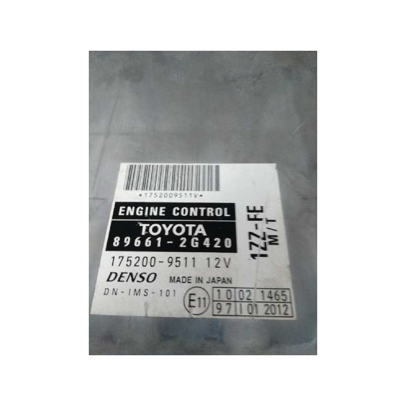 Recambio de centralita motor uce para toyota celica (t23) 1.8 referencia OEM IAM 896612G420 1752009511 1ZZFE MT