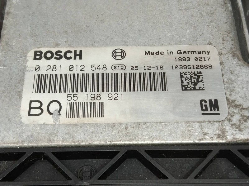 Recambio de centralita motor uce para opel astra h ber. cosmo referencia OEM IAM 0281012548 55198921 BQ