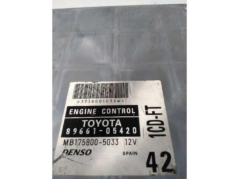 Recambio de centralita motor uce para toyota avensis berlina (t 22) 2.0 turbodiesel cat referencia OEM IAM 8966105420 MB17580050