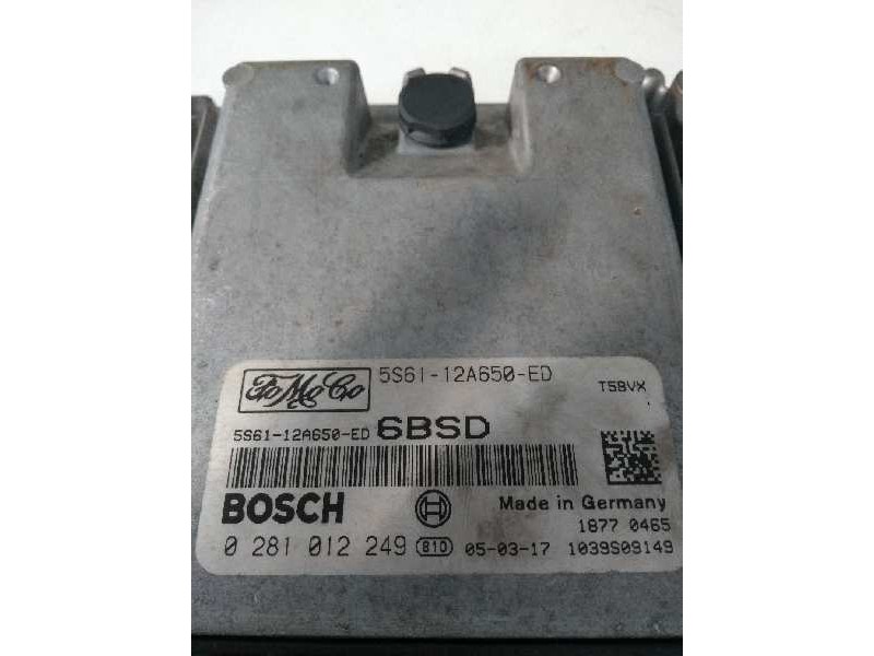 Recambio de centralita motor uce para ford fiesta (cbk) 1.6 tdci cat referencia OEM IAM 0281012249 5S6112A650ED 6BSD