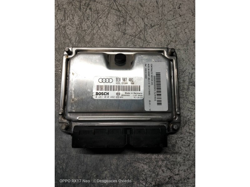 Recambio de centralita motor uce para audi a4 avant (8e) 2.5 tdi (114kw) referencia OEM IAM 0281010492 8E0907401 