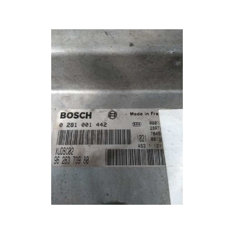 Recambio de centralita motor uce para peugeot 806 1.9 turbodiesel cat referencia OEM IAM 0281001442 9626373980 XUDBC02