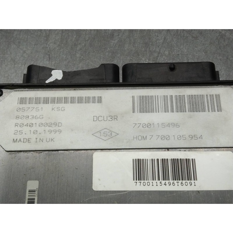 Recambio de centralita motor uce para renault megane i fase 2 berlina (ba0) 1.9 d expression referencia OEM IAM R04010029D 77001