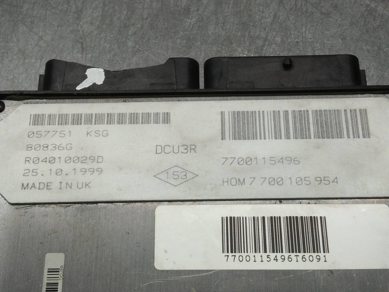 Recambio de centralita motor uce para renault megane i fase 2 berlina (ba0) 1.9 d expression referencia OEM IAM R04010029D 77001