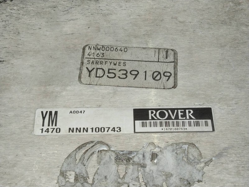 Recambio de centralita motor uce para mg rover serie 25 (rf) classic (5-ptas.) referencia OEM IAM NNN100743 A0047 NNW000640 YD53