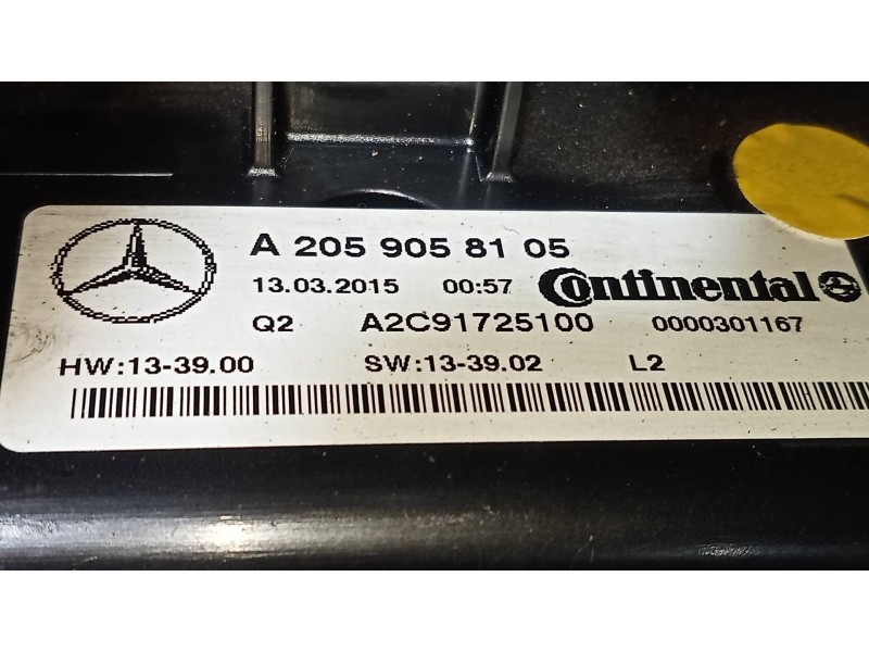 Recambio de mando calefaccion / aire acondicionado para mercedes clase c (w205) lim. c 250 cgi (205.045) referencia OEM IAM A205