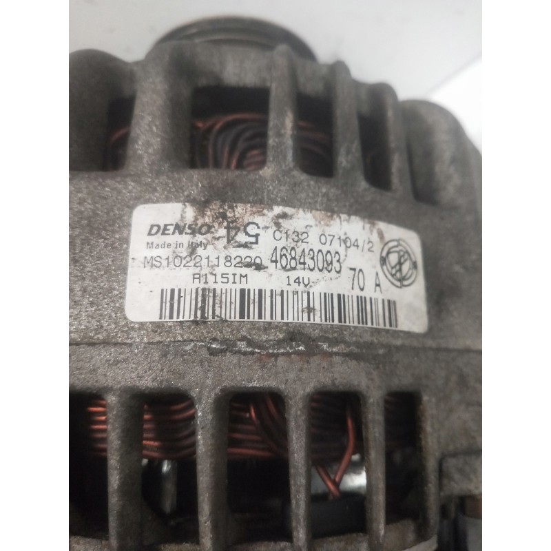 Recambio de alternador para fiat panda (169) 1.2 8v natural power dynamic referencia OEM IAM 46843093 DENSO  Recambio de alternador para fiat panda (169) 1.2 8v natural power dynamic referencia OEM IAM 46843093 DENSO