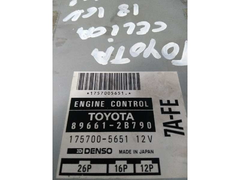 Recambio de centralita motor uce para toyota celica (t20) 1.8 referencia OEM IAM 896612B790 1757005651 7AFE 26P 16P 12P