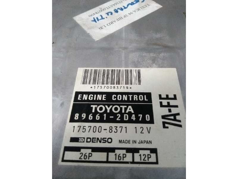 Recambio de centralita motor uce para toyota celica (t20) 1.8 16v cat referencia OEM IAM 896612D470 1757008371 7AFE 26P 16P 12P