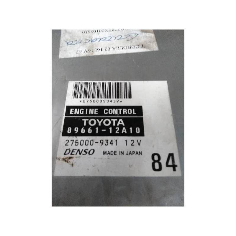 Recambio de centralita motor uce para toyota corolla (e12) 1.6 16v referencia OEM IAM 8966112A10 2750009341 84