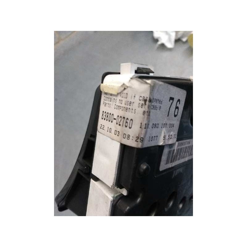 Recambio de cuadro instrumentos para toyota corolla (e12) 2.0 turbodiesel cat referencia OEM IAM 8380002760 110080107004 