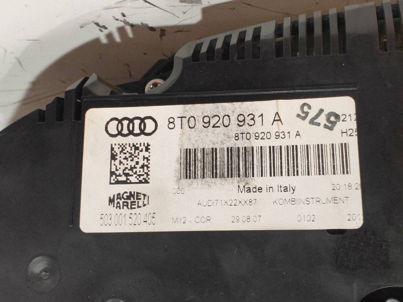 Recambio de cuadro instrumentos para audi a5 coupe (8t) 3.0 tdi quattro referencia OEM IAM 8T0920931A 503001520405 8T0920900RX