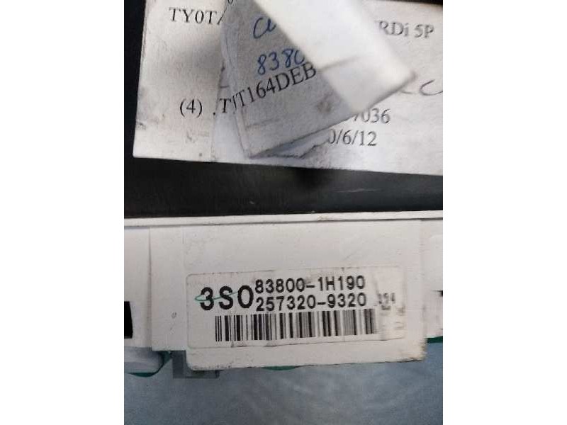 Recambio de cuadro instrumentos para toyota corolla (e11) 2.0 turbodiesel cat referencia OEM IAM 838001H1190 2573209320 