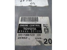 Recambio de centralita motor uce para toyota corolla (e12) referencia OEM IAM 8966602120 MB1758005231 1CDFT 20 2