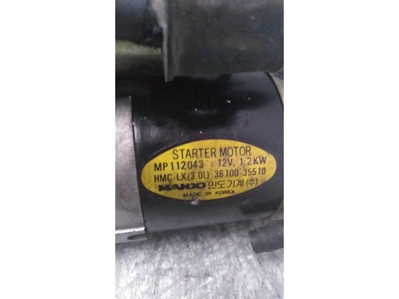 Recambio de motor arranque para hyundai sonata (y3) 3.0 v6 gls referencia OEM IAM MP112043 MANDO 