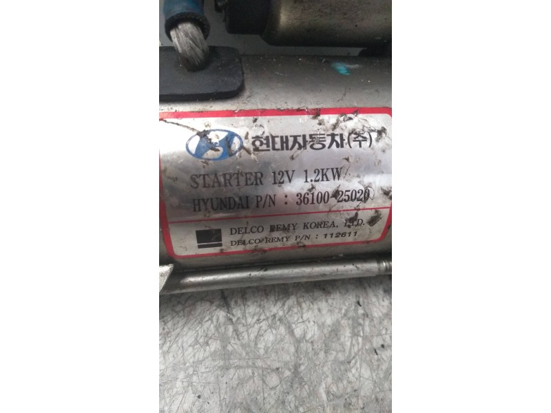 Recambio de motor arranque para hyundai sonata (nf) 2.4 style referencia OEM IAM 3610025020 DELCO  Recambio de motor arranque para hyundai sonata (nf) 2.4 style referencia OEM IAM 3610025020 DELCO