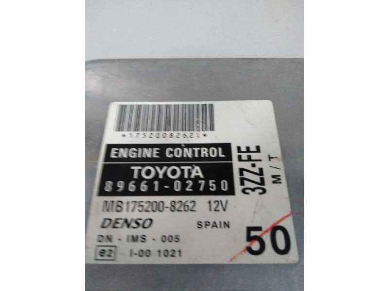 Recambio de centralita motor uce para toyota corolla (e12) 1.6 16v referencia OEM IAM 8966102750 MB1752008262 3ZZFE MT 50