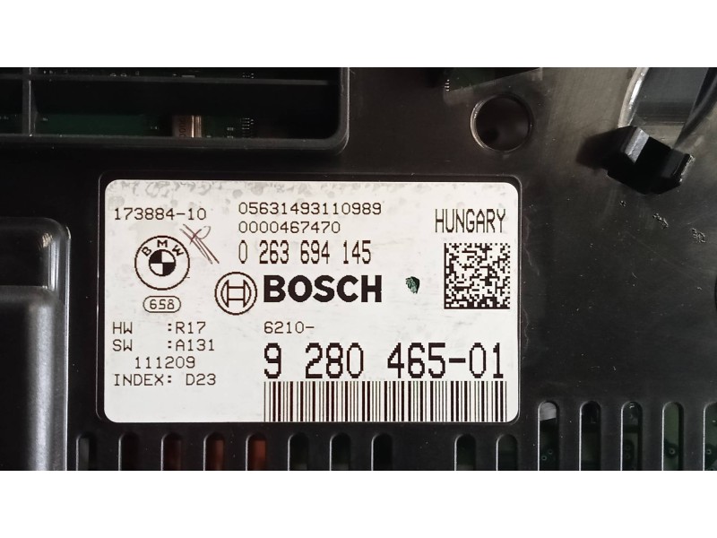 Recambio de cuadro instrumentos para bmw serie 5 lim. (f10) 535d xdrive referencia OEM IAM 0263694145 928046501 17388410