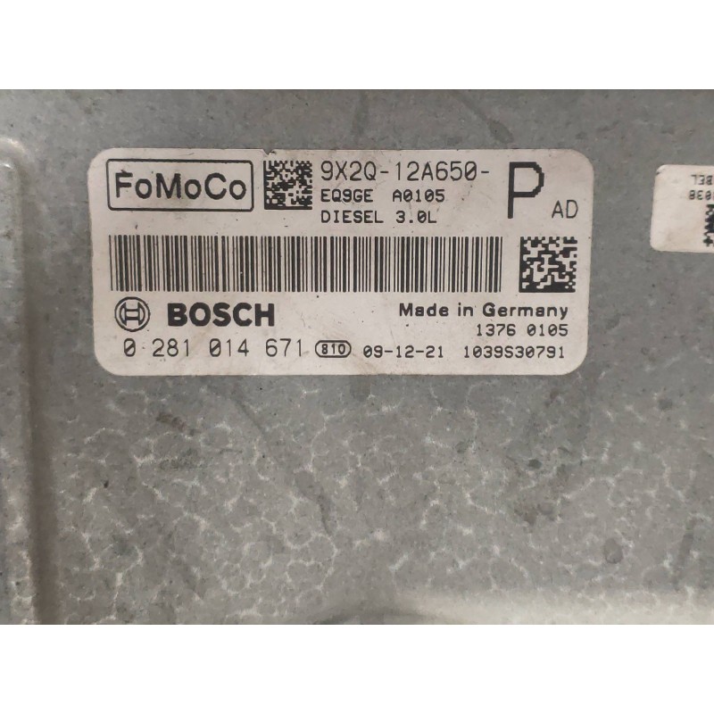 Recambio de centralita motor uce para land rover range rover sport v6 td se referencia OEM IAM 0281014671 9X2Q12A650 