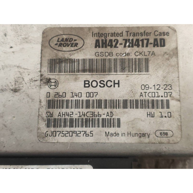 Recambio de modulo electronico para land rover range rover sport v6 td se referencia OEM IAM 0260140007 AH4214C366AD AH427H417AD