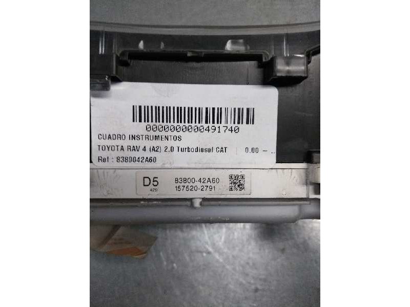 Recambio de cuadro instrumentos para toyota rav 4 (a2) 2.0 turbodiesel cat referencia OEM IAM 8380042A60 1575202791 