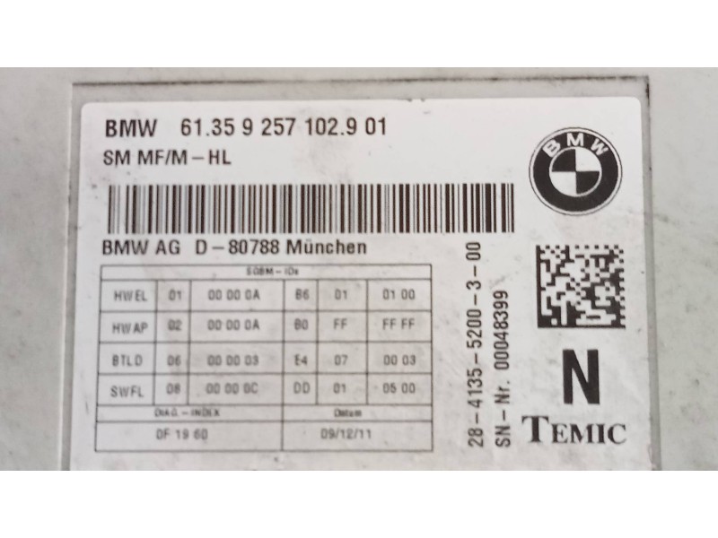 Recambio de modulo electronico para bmw serie 5 lim. (f10) 535d xdrive referencia OEM IAM 61359273629901 2841416701300 