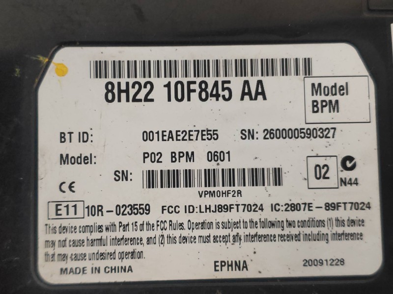 Recambio de modulo electronico para land rover range rover sport v6 td se referencia OEM IAM 8H2210F845AA  