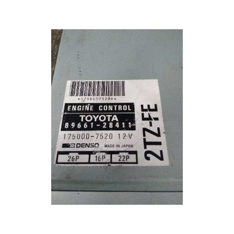 Recambio de centralita motor uce para toyota previa 2.4 referencia OEM IAM 8966128411 1750007520 2TZFE 26P 16P 22P Recambio de centralita motor uce para toyota previa 2.4 referencia OEM IAM 8966128411 1750007520 2TZFE 26P 16P 22P