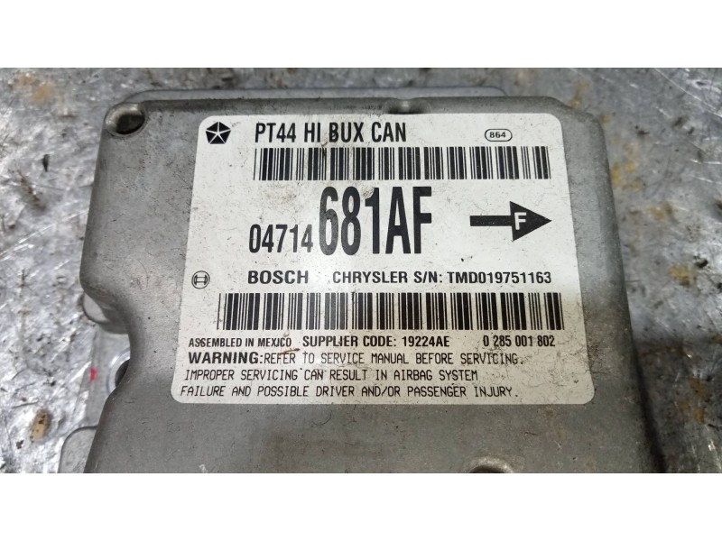 Recambio de centralita airbag para chrysler pt cruiser (pt) 1.6 classic referencia OEM IAM 04714681AF  