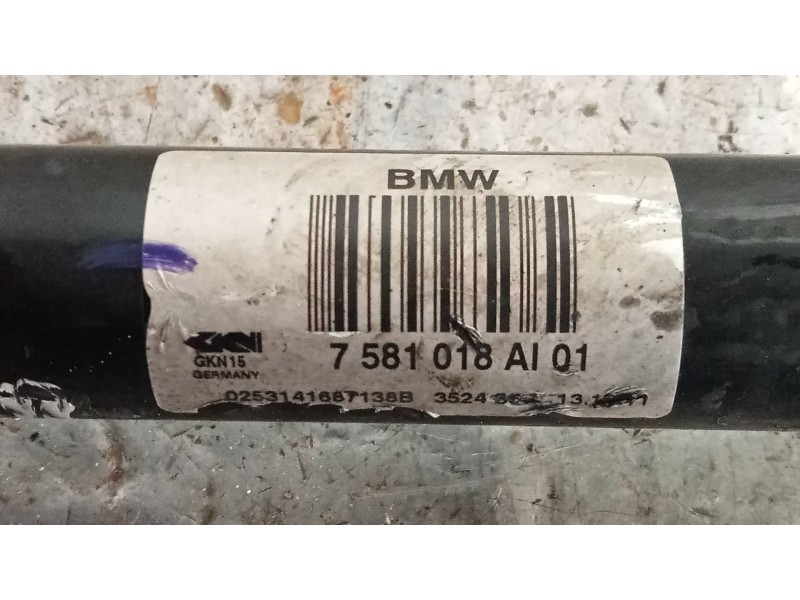 Recambio de transmision trasera derecha para bmw serie 5 lim. (f10) 535d xdrive referencia OEM IAM 7581018AI01  