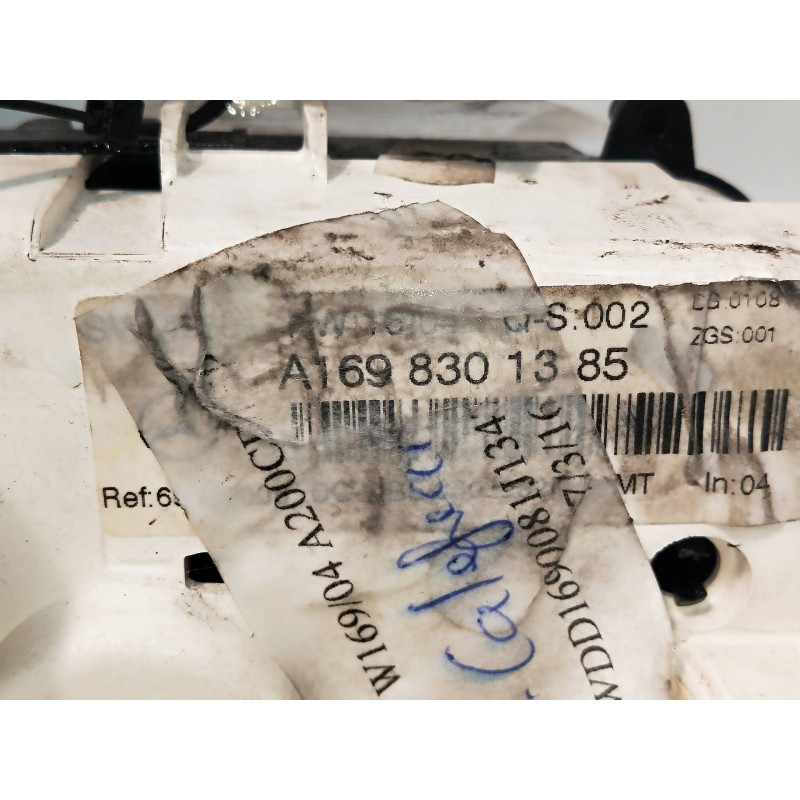 Recambio de mando calefaccion / aire acondicionado para mercedes clase a (w169) 2.0 cdi cat referencia OEM IAM A1698301385  