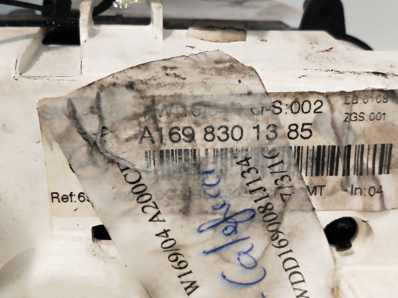 Recambio de mando calefaccion / aire acondicionado para mercedes clase a (w169) 2.0 cdi cat referencia OEM IAM A1698301385  