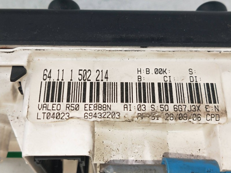 Recambio de mando calefaccion / aire acondicionado para mini mini (r50,r53) cooper referencia OEM IAM 64111502214  