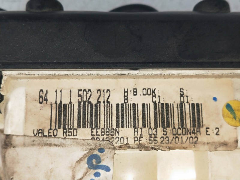 Recambio de mando calefaccion / aire acondicionado para mini mini (r50,r53) referencia OEM IAM 64111502212  