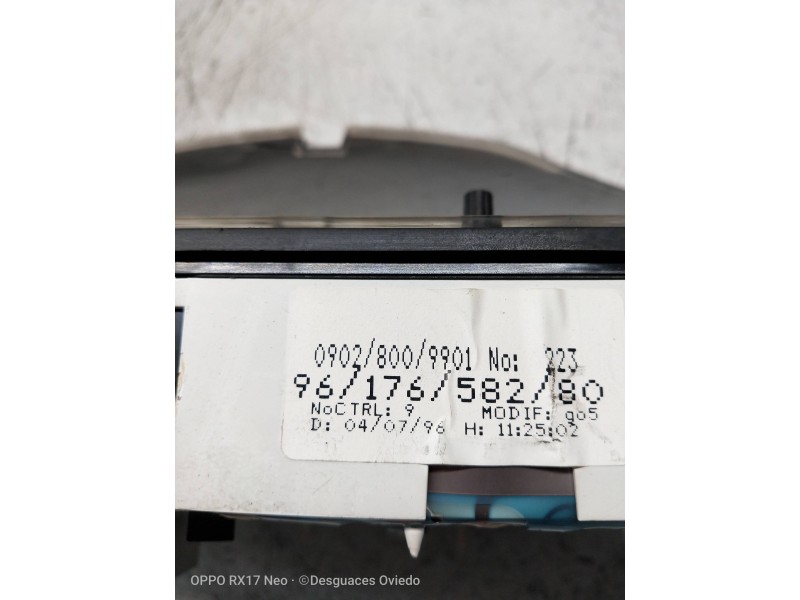 Recambio de cuadro instrumentos para citroen saxo 1.1 image referencia OEM IAM 9617658280 09028009901 