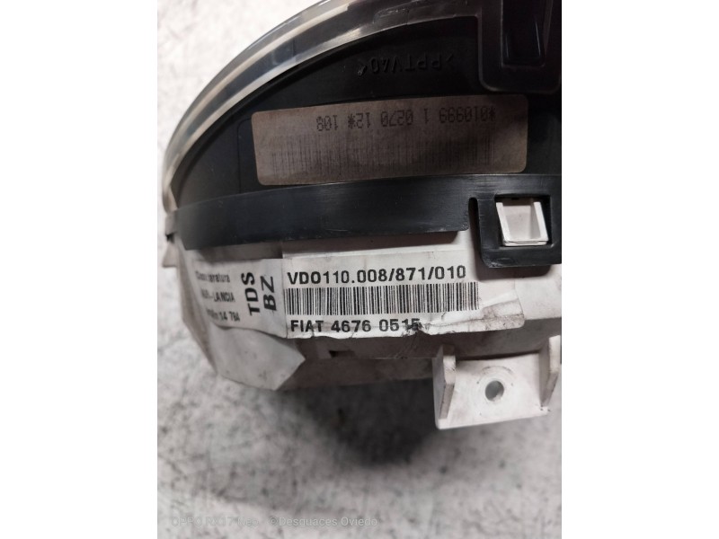 Recambio de cuadro instrumentos para fiat multipla (186) jtd 105 elx referencia OEM IAM 110008871010 46760515 