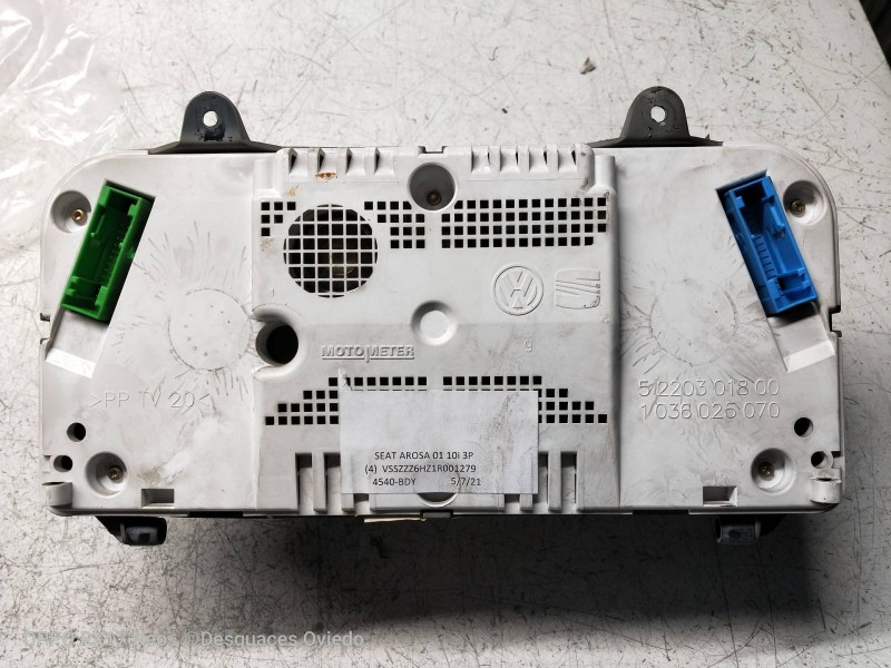 Recambio de cuadro instrumentos para seat arosa (6h1) select referencia OEM IAM 0263631401 6H09208007DE 