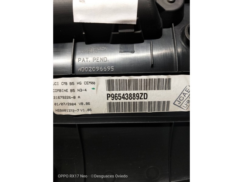 Recambio de cuadro instrumentos para citroen c4 coupe vtr referencia OEM IAM P96543889ZD  