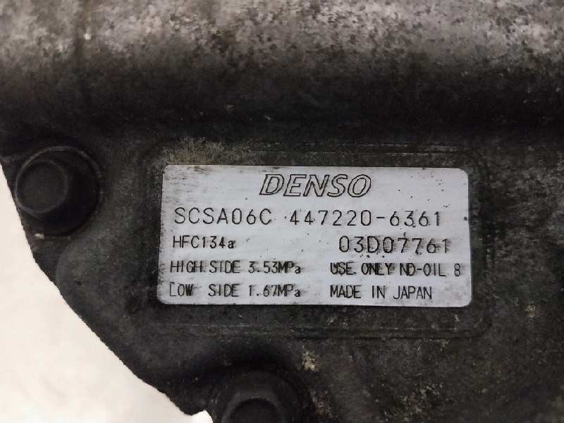 Recambio de compresor aire acondicionado para toyota corolla (e12) 1.6 16v referencia OEM IAM 4472206361 SCSA06C 