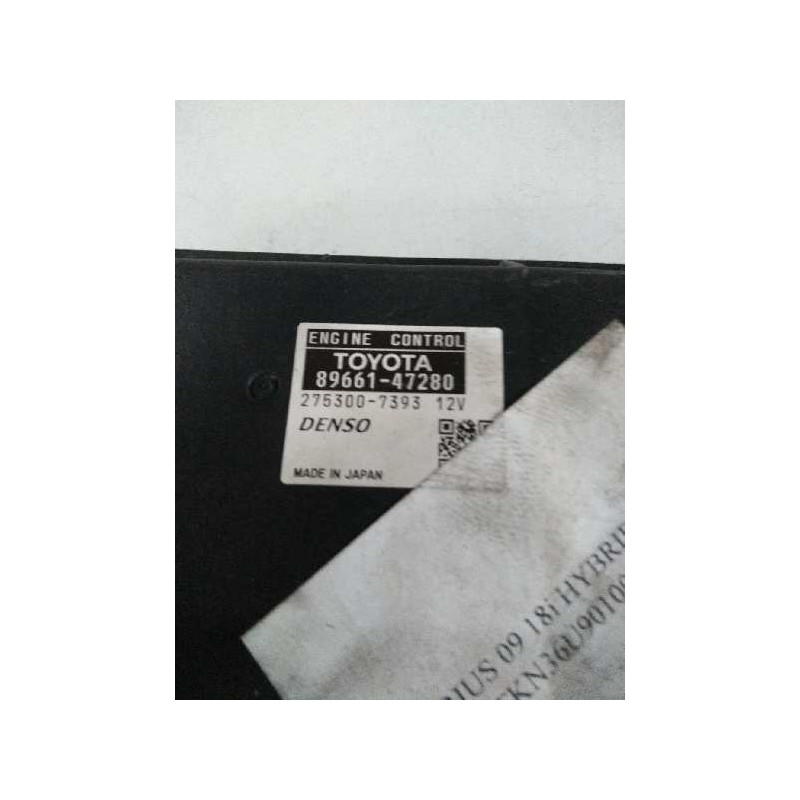 Recambio de centralita motor uce para toyota prius (nhw30) plug-in hybrid advance referencia OEM IAM 8966147280 2753007393 