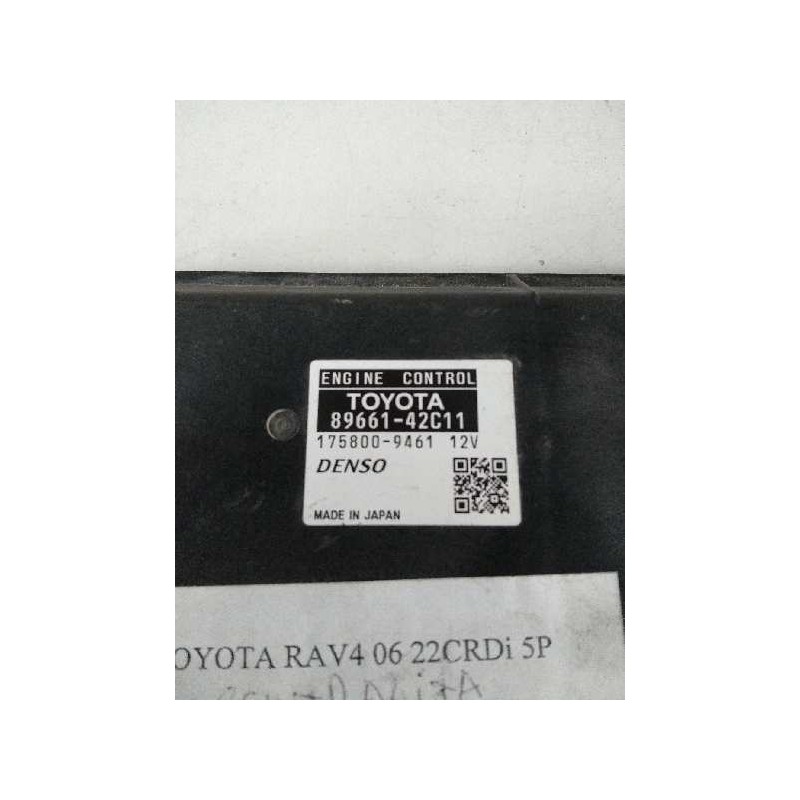 Recambio de centralita motor uce para toyota rav 4 (a3) 2.2 turbodiesel cat referencia OEM IAM 8966142C11 1758009461 