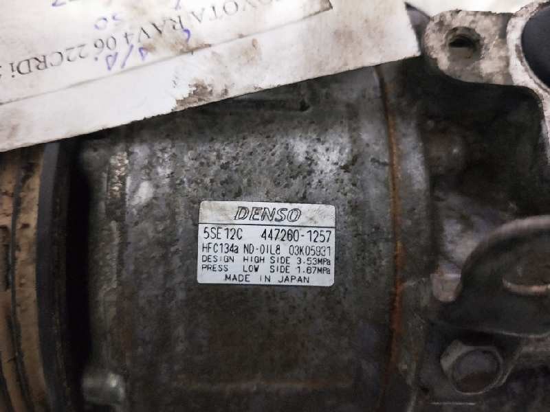 Recambio de compresor aire acondicionado para toyota rav 4 (a3) 2.2 turbodiesel cat referencia OEM IAM 4472601257 5SE12C 