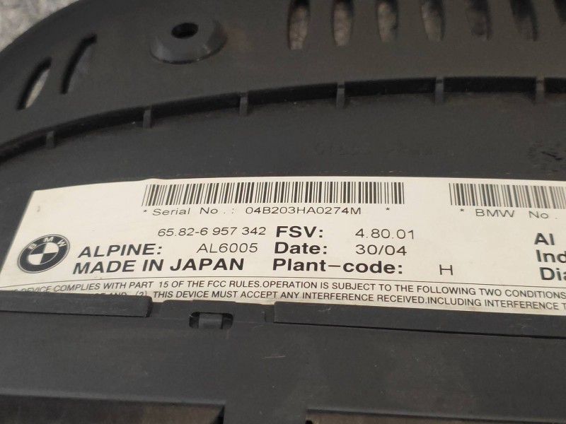 Recambio de pantalla multifuncion para bmw serie 6 coupe (e63) 4.4 v8 32v cat referencia OEM IAM 65826957342 6957342 AL6005